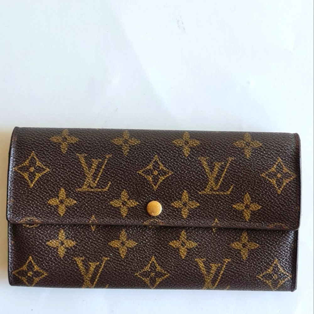 Louis Vuitton Monogram Sarah Long Wallet Brown